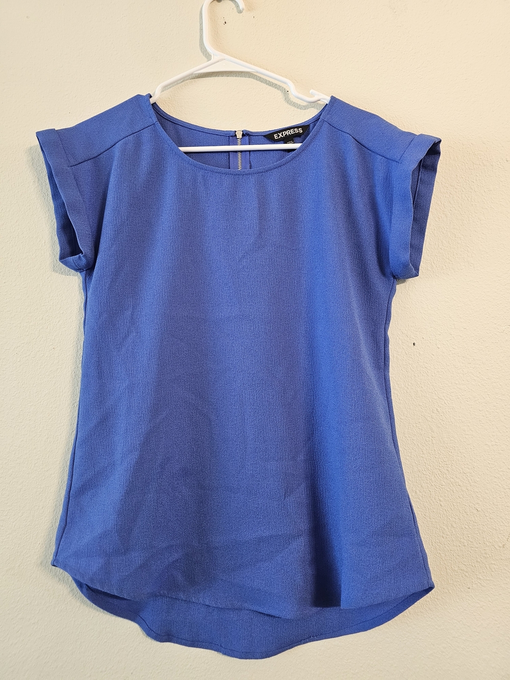 Express Royal Blue Short Sleeve Blouse